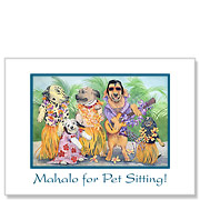 A'Hunka Hunka Burnin' Aloha - Pet Sitting Greeting Card