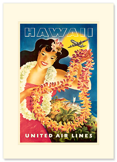 United Air Lines Lei - Personalized Vintage Collectible Greeting Card