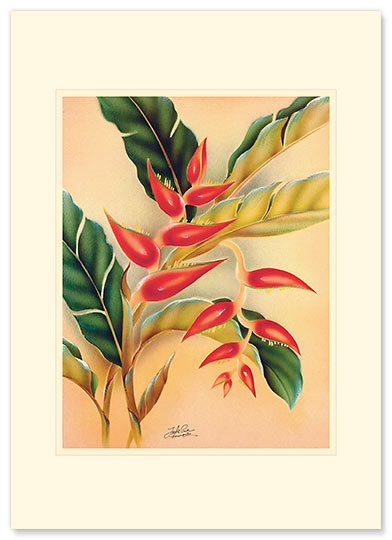 Heliconia - Personalized Vintage Collectible Greeting Card