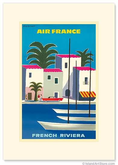 Premium Vintage Collectible Greeting Card - Air France French Riviera ...
