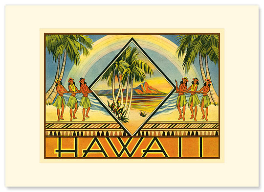 Hawaii Brochure - Personalized Vintage Collectible Greeting Card