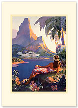 Fly to South Seas - Personalized Vintage Collectible Greeting Card