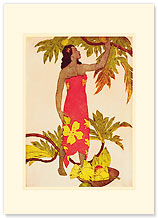 Breadfruit - Hawaiian Premium Vintage Collectible Blank Greeting Card
