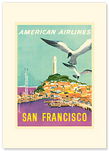 San Francisco - Premium Vintage Collectible Blank Greeting Card