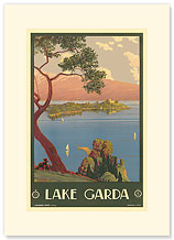 Lake Garda, Italy - Premium Vintage Collectible Blank Greeting Card