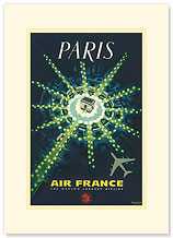 Aviation Paris, Arc de Triomphe - Premium Vintage Collectible Blank Greeting Card