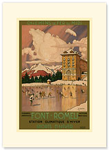 Chemins de Fer du Midi, Font-Romeu France - Premium Vintage Collectible Blank Greeting Card