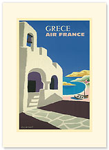 Aviation: Grece - Greece - Premium Vintage Collectible Blank Greeting Card