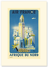 Aviation: Afrique du Nord, Morocco - Premium Vintage Collectible Blank Greeting Card