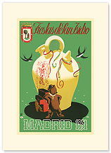 Fiestas de San Isidro: Madrid, Spain - Premium Vintage Collectible Blank Greeting Card
