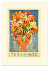 Monte-Carlo Flower Girl, France - Premium Vintage Collectible Blank Greeting Card