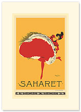 Saharet - Dance Performance Advertisement - Premium Vintage Collectible Blank Greeting Card