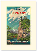 Germany, PanAm World Airways - Premium Vintage Collectible Blank Greeting Card