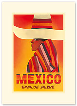 Pan American: Mexico - Premium Vintage Collectible Blank Greeting Card