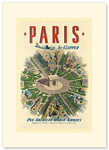 Pan American: Paris by Clipper Arch of Triumph - Premium Vintage Collectible Blank Greeting Card