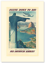 Flying Down To Rio - Premium Vintage Collectible Blank Greeting Card