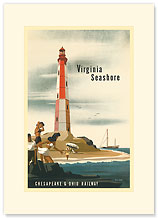 Chesapeake & Ohio Railroad: Virginia Seashore - Premium Vintage Collectible Blank Greeting Card