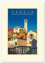 Tessin, Southern Switzerland - Premium Vintage Collectible Blank Greeting Card