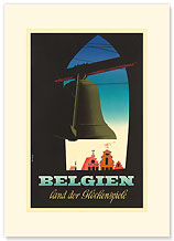 Belgien: Land der Glockenspiele - Land of Glockenspiel - Premium Vintage Collectible Blank Greeting Card