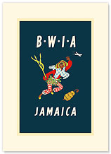 British West Indies Airways: BWIA Jamaica - Premium Vintage Collectible Blank Greeting Card