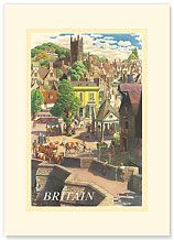 Britain Village - Premium Vintage Collectible Blank Greeting Card