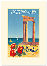 Rhodos: Griechenland, Greece - Premium Vintage Collectible Blank Greeting Card