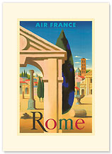 Aviation Rome Villa - Premium Vintage Collectible Blank Greeting Card