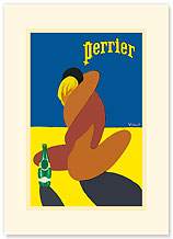 Perrier: Nude Lovers - Premium Vintage Collectible Blank Greeting Card