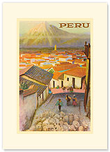 Cusco, Peru - Peruvian View - Premium Vintage Collectible Blank Greeting Card