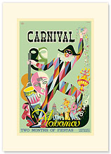 Cuba, Havana Carnival 1948 - Two Months of Fiestas - Premium Vintage Collectible Blank Greeting Card