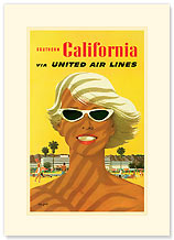 Southern California - Premium Vintage Collectible Blank Greeting Card