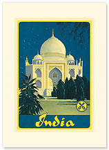 Cruwell-Tabak, Taj Mahal - India - Premium Vintage Collectible Blank Greeting Card