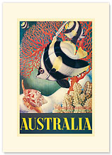 Australia, Great Barrier Reef - Premium Vintage Collectible Blank Greeting Card