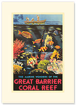 Great Barrier Coral Reef - Premium Vintage Collectible Blank Greeting Card