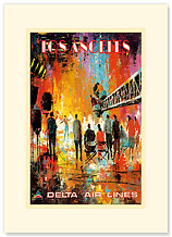 Delta Los Angeles - Movie Set - Premium Vintage Collectible Blank Greeting Card