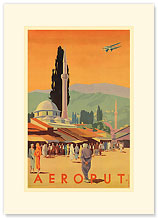 Aeroput Yugoslavia - Premium Vintage Collectible Blank Greeting Card