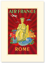 Aviation Rome Vatican - Statue of St. Peter - Premium Vintage Collectible Blank Greeting Card