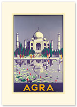 Agra Taj Mahal - India - Premium Vintage Collectible Blank Greeting Card