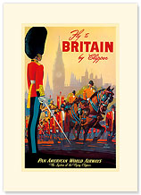 Great Britain Pan Am - Palace of Westminster Parade - Premium Vintage Collectible Blank Greeting Card