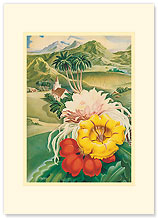 Hawaiian Blessings - Hawaiian Premium Vintage Collectible Greeting Card - Wedding Card