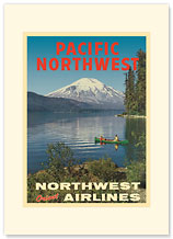 Pacific Northwest - Spirit Lake, Mount St Helen - Premium Vintage Collectible Blank Greeting Card