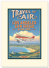 Travel By Air - Premium Vintage Collectible Blank Greeting Card