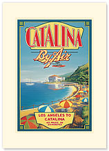 Catalina By Air - Premium Vintage Collectible Blank Greeting Card