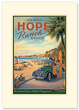 Hope Ranch Beach - Premium Vintage Collectible Blank Greeting Card