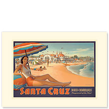 Santa Cruz - Premium Vintage Collectible Blank Greeting Card