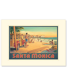 Santa Monica - Premium Vintage Collectible Blank Greeting Card