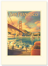 San Francisco - Premium Vintage Collectible Blank Greeting Card