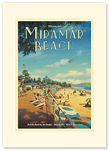 Montecito's Miramar Beach - Premium Vintage Collectible Blank Greeting Card