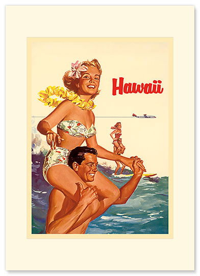 Hawaii Northwest Airlines - Personalized Vintage Collectible Greeting Card