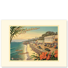 Visit Lahaina - Maui Hawaii - Hawaiian Premium Vintage Collectible Blank Greeting Card